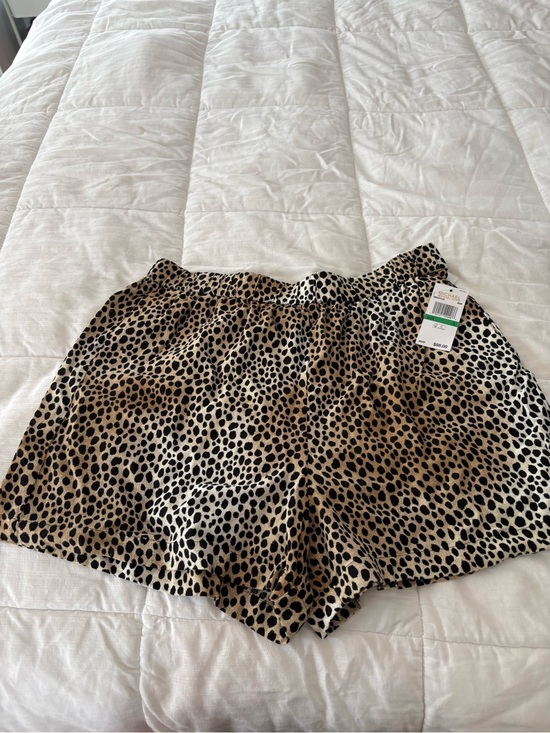 Michael Kors Pants - Michael Kors Leopard-Print Elastic Waist Shorts - Tan & Black